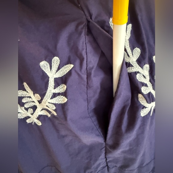 Anthropologie Somerset Maxi Dress, Embroidered Edition Navy L EUC - Picture 7 of 11